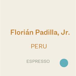 Florián Padilla, Jr. Espresso coffee beans.