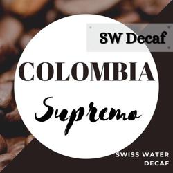 Colombia Swiss Water Decaf Espresso coffee beans.