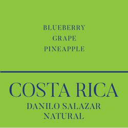Costa Rica Danilo Salazar Natural coffee beans.