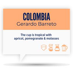 COLOMBIA • GERARDO BARRETO coffee beans.