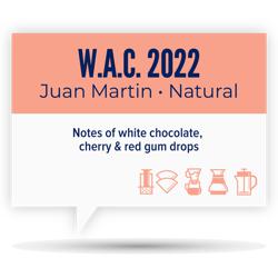 W.A.C. • JUAN MARTIN • NATURAL coffee beans.