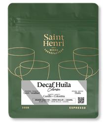 Décaf Huila coffee beans.