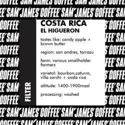COSTA RICA coffee beans