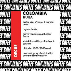 DECAF: COLOMBIA coffee beans.