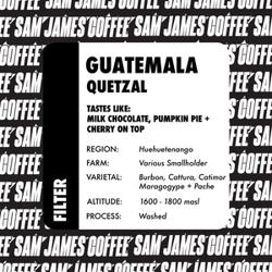 GUATEMALA: QUETZAL coffee beans.