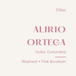 Colombia Alirio Muñoz Ortega, Washed Pink Bourbon coffee beans.