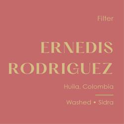 Colombia Ernedis Rodriguez, Washed Sidra coffee beans.