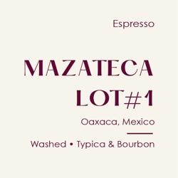Mexico Mazateca #1 Espresso, Washed Typica & Bourbon coffee beans.