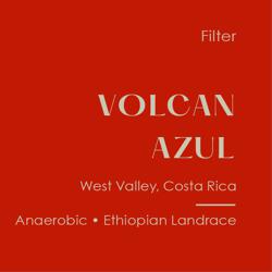 Volcan Azul Natural Anaerobic Ethiopian Landrace coffee beans.