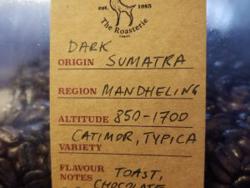 Dark Sumatra coffee beans