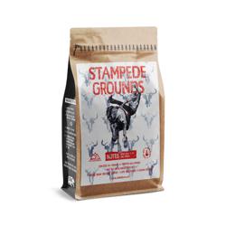 "Stampede Grounds" Organic Coffee coffee beans.