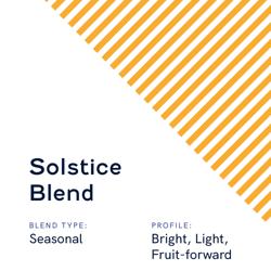 Solstice Blend coffee beans.