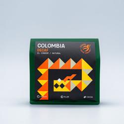 Colombia El Condor Decaf coffee beans.