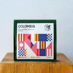 Colombia Pink Bourbon Decaf EA Washed coffee beans.