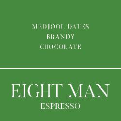 Eight Man Espresso coffee beans.