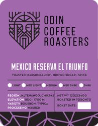OCR Mexico Reserva El Triunfo coffee beans.