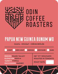 OCR Papua New Guinea Bunum Wo coffee beans.