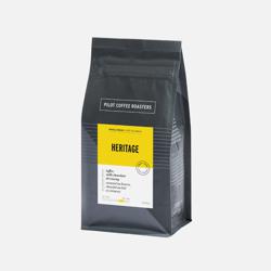 HERITAGE BLEND coffee beans.