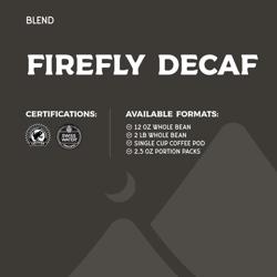 Firefly Decaf coffee beans.