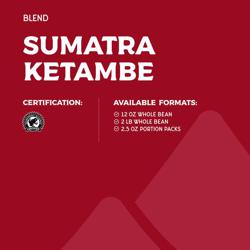 Sumatra Ketambe coffee beans.