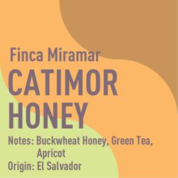 El Salvador Finca Miramar Catimor Honey coffee beans.