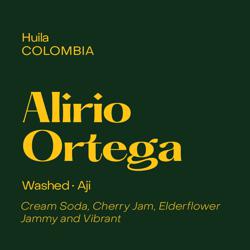 Alirio Ortega coffee beans.