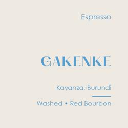 Burundi Gakenke Espresso, Washed Red Bourbon coffee beans.