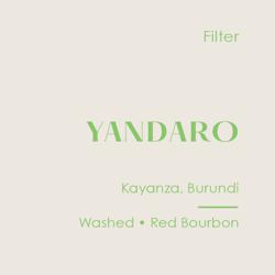 Burundi Yandaro, Washed Red Bourbon coffee beans.