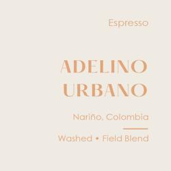 Colombia Adelino Urbano Espresso, Washed Field Blend coffee beans.