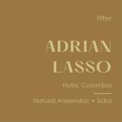 Colombia Adrian Lasso, Anaerobic Natural Sidra coffee beans.