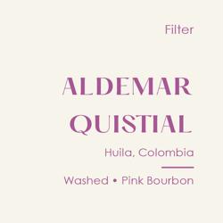 Colombia Aldemar Quistial, Washed Pink Bourbon coffee beans.