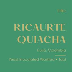 Colombia Ricaurte Quiacha, Yeast Inoculated Washed Tabi coffee beans.
