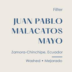 Ecuador Juan Pablo Malacatos Mayo, Washed Mejorado coffee beans.