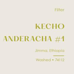 Ethiopia Kecho Anderacha #1, Washed 74112 coffee beans.