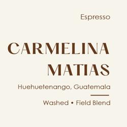 Guatemala Carmelina Matias Espresso, Washed Field Blend coffee beans.