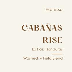 Honduras Cabañas Rise Espresso, Washed Field Blend coffee beans.