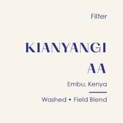 Kenya Kianyangi AA, Washed Field Blend coffee beans.