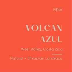 Volcan Azul Natural coffee beans.